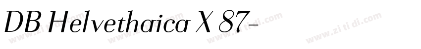 DB Helvethaica X 87字体转换